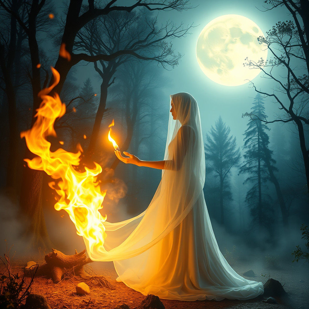 Mystical Offering to the Apple-Queen in Fantasy Art