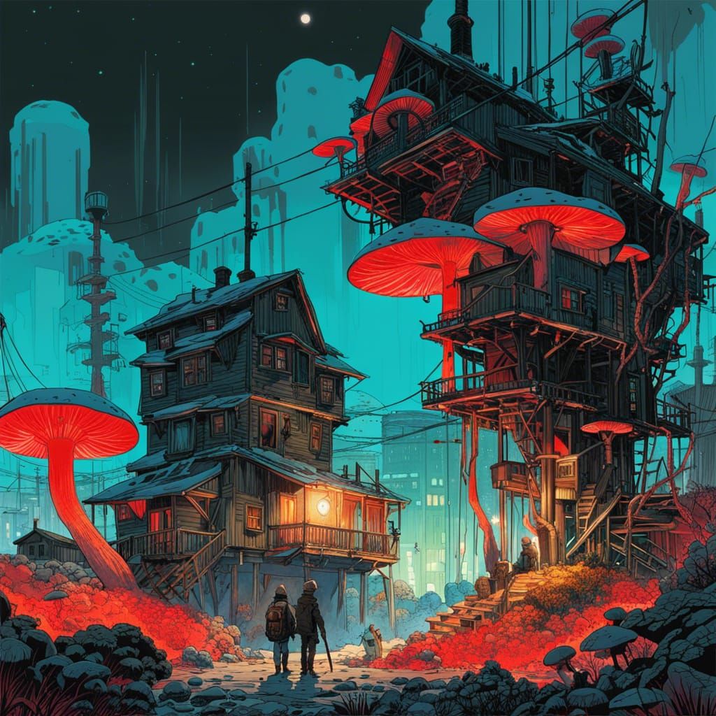 Grim City Infestation in Sci-Fi Style