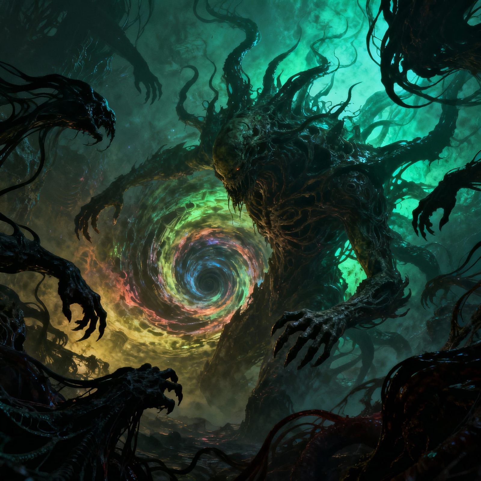 Cosmic Horror Entity in Surreal Nightmare Style