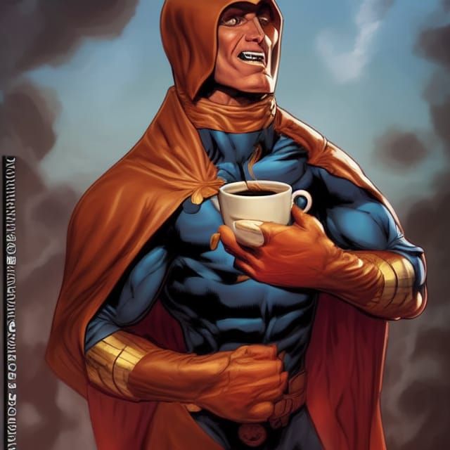 coffeeman - super hero of coffee