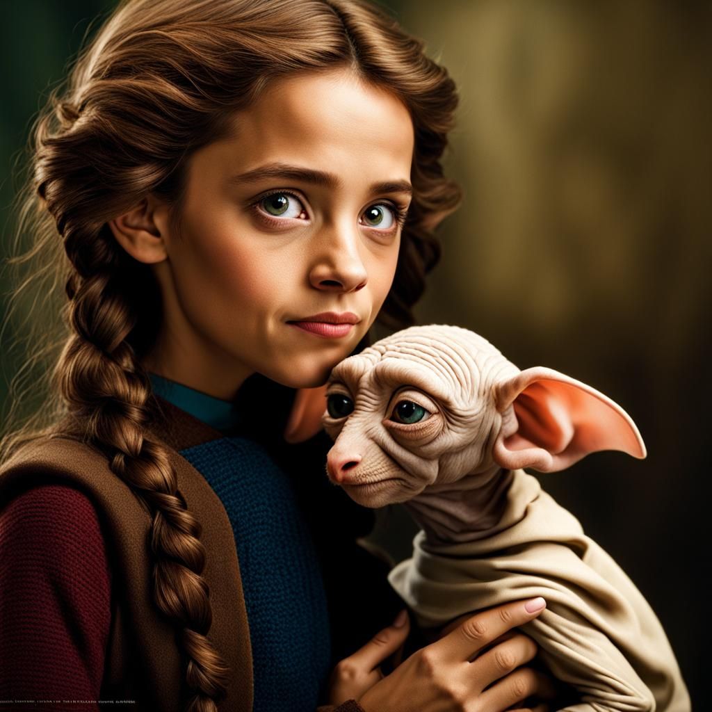 Hermione Granger and Dobby Portrait