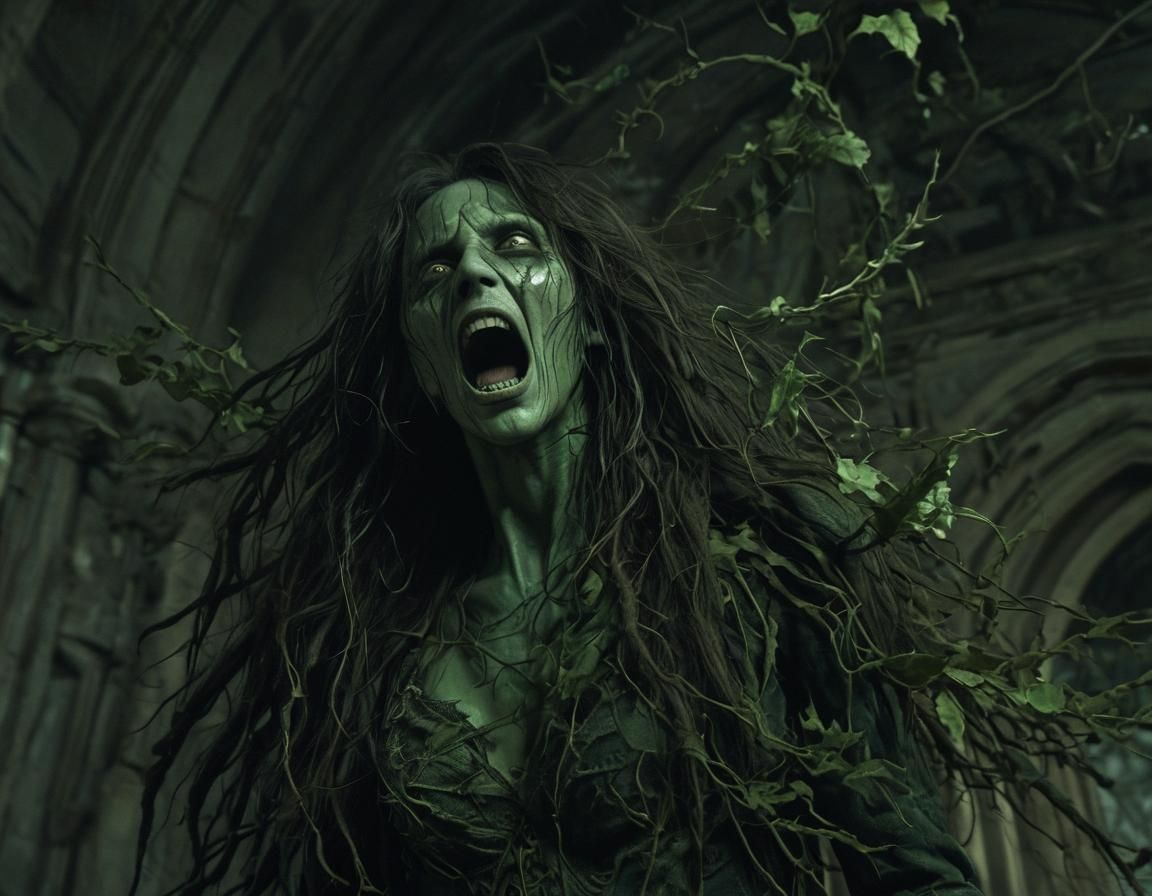 Gothic Horror Masterpiece: Alraune in Dark, Abandoned Church