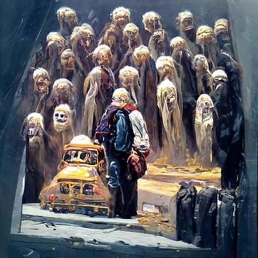 Oil Painting of Lonely People by Gurney