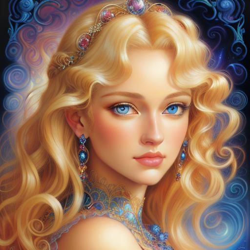 Teen Girl Portrait in a Surreal Style