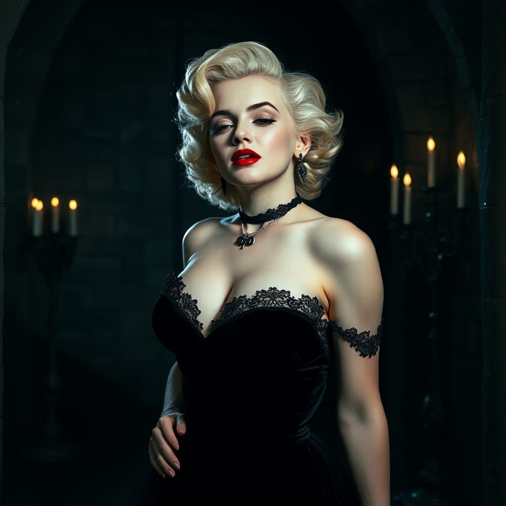 Marilyn Monroe as Gothic Vampire