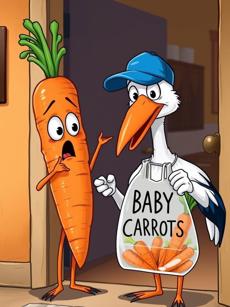 Surprised Carrots Receive Unexpected Baby Carrot Delivery in...