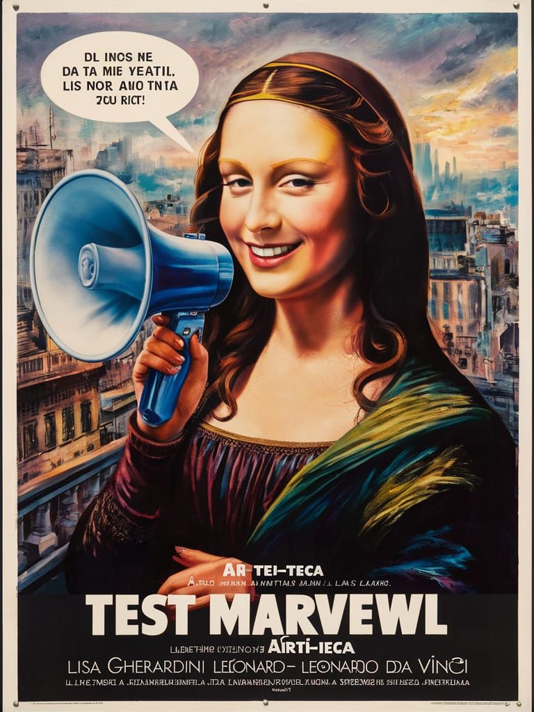 Vintage Mona Lisa Movie Poster in Painterly Style