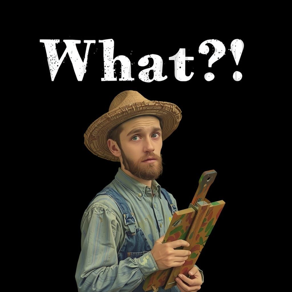 Young Artist Defies Critics in Vibrant Studio Portrait