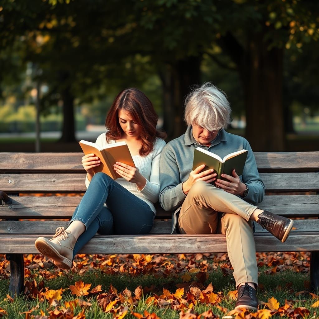 Couple Finds Intimacy in a Serene Autumn Scene
