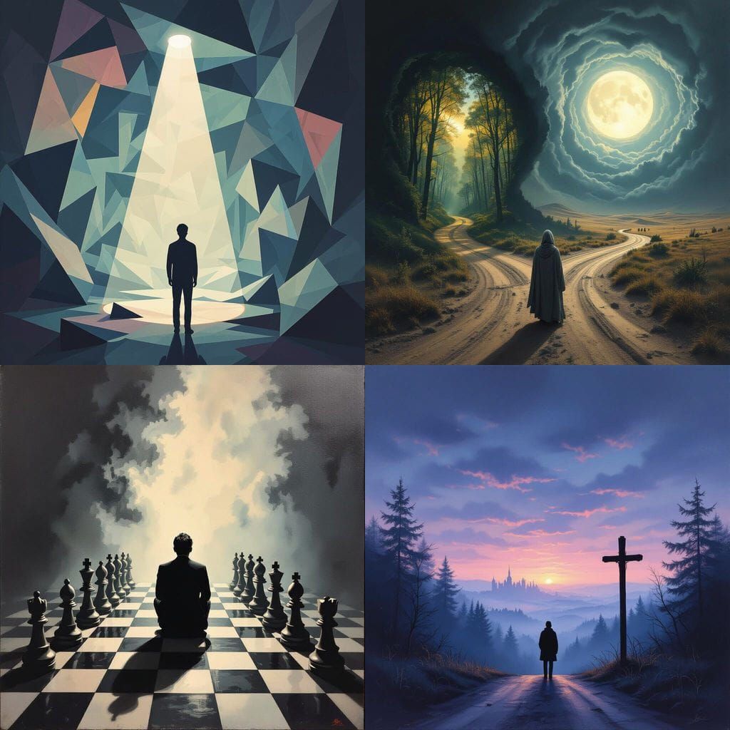 Stuck in the Middle Abstract Art