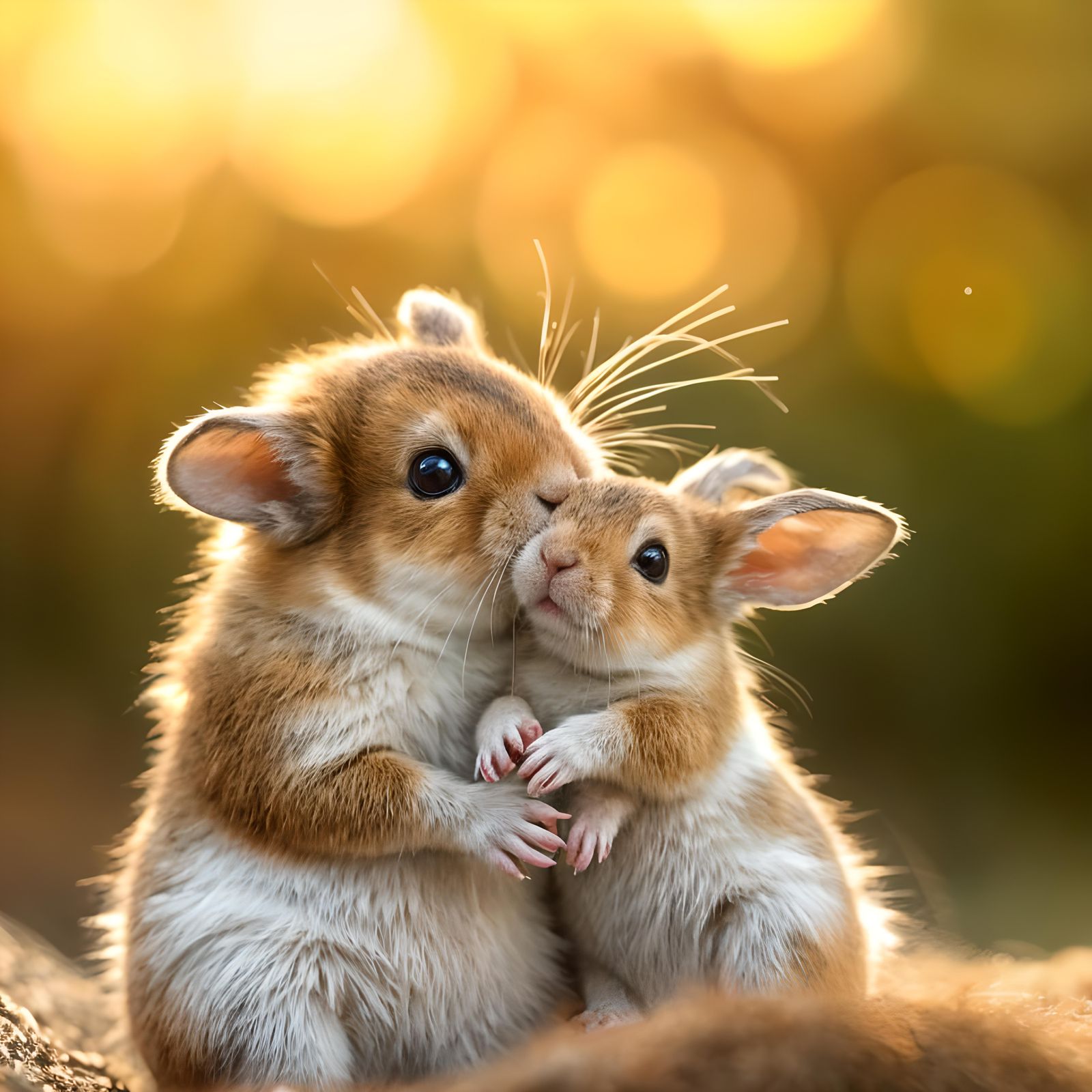 Hamster Holding Rabbit: Professional Photography