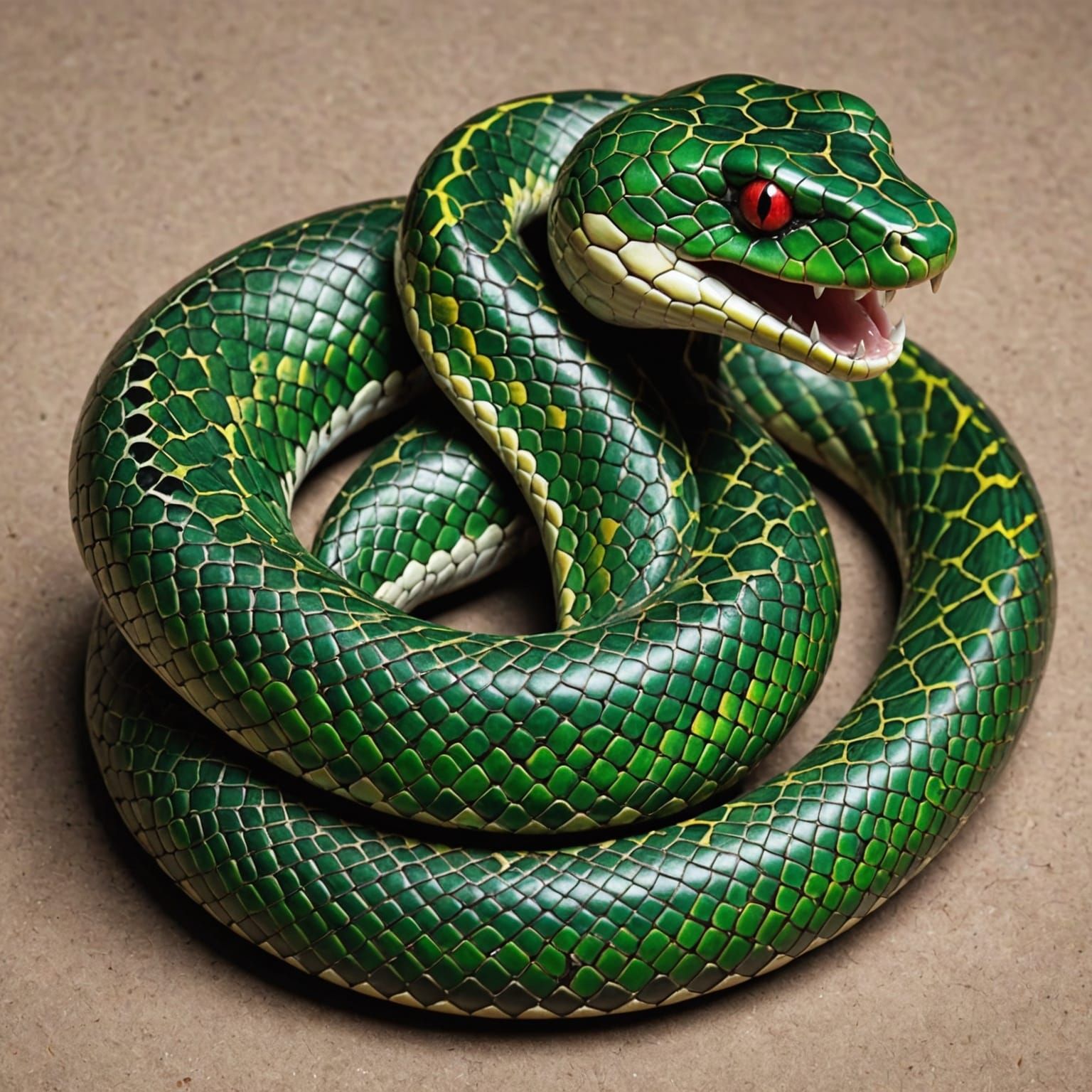 Stylized Snake Illustration: Symbol of Betrayal