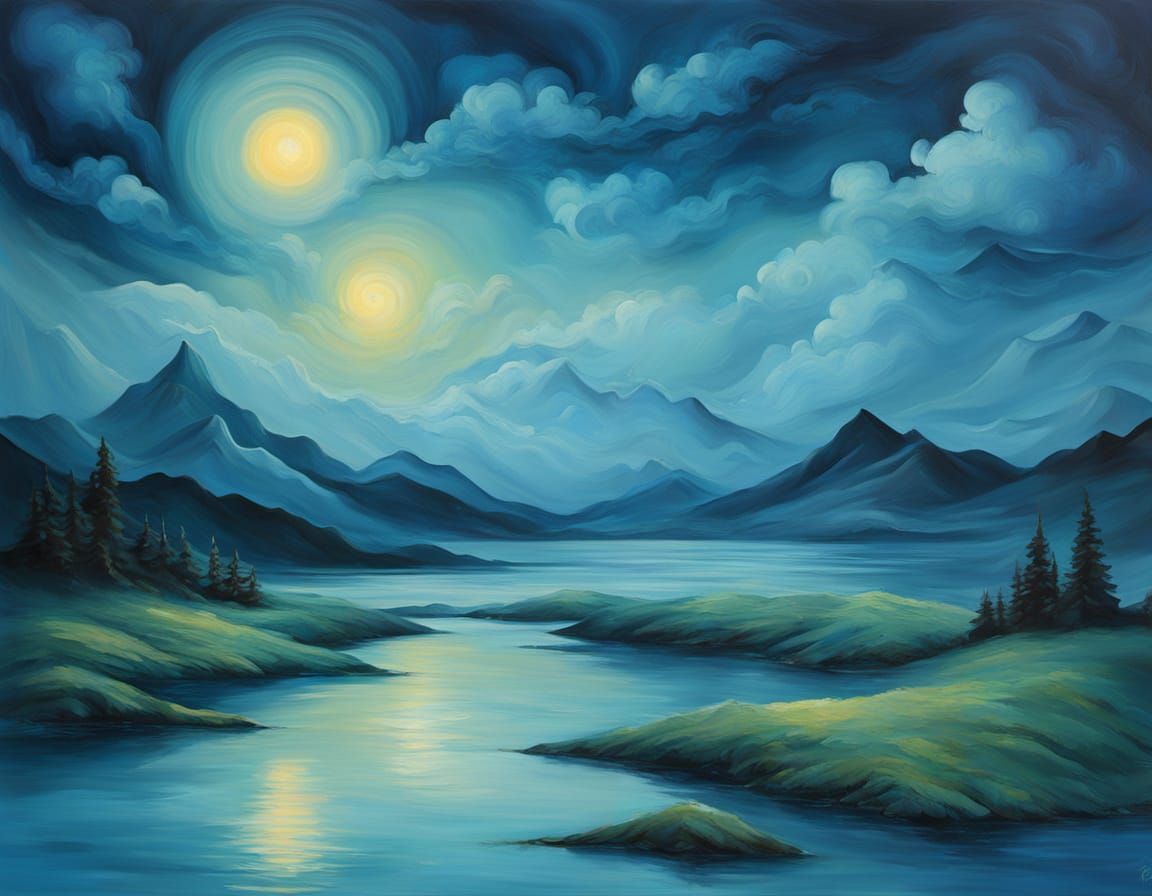 Luminous Satin Noble in Abstract Surrealism