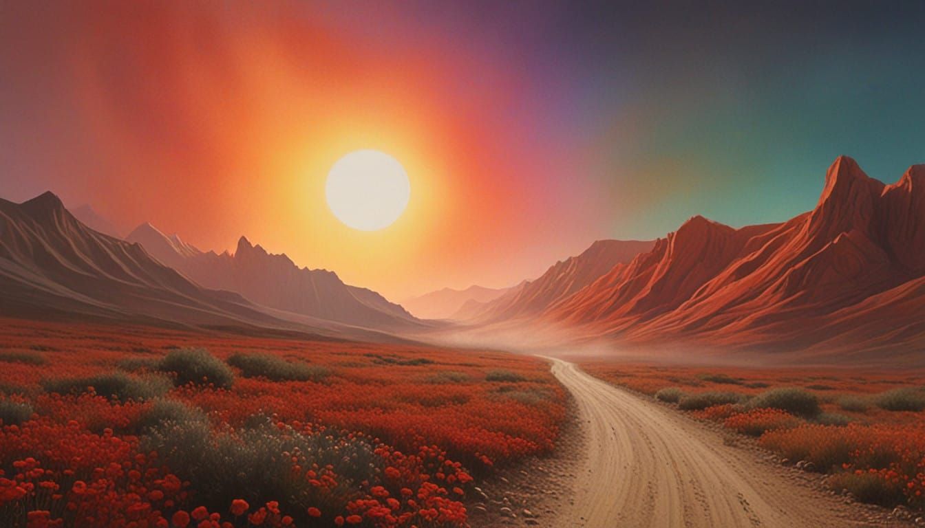 Dramatic Landscape in Vibrant Colors