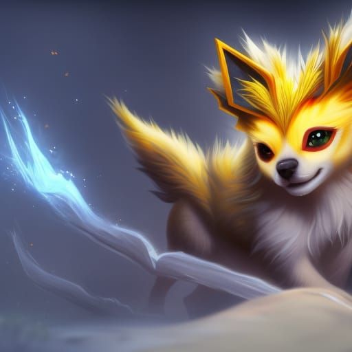 Detailed Jolteon Fantasy Concept Art in 8K