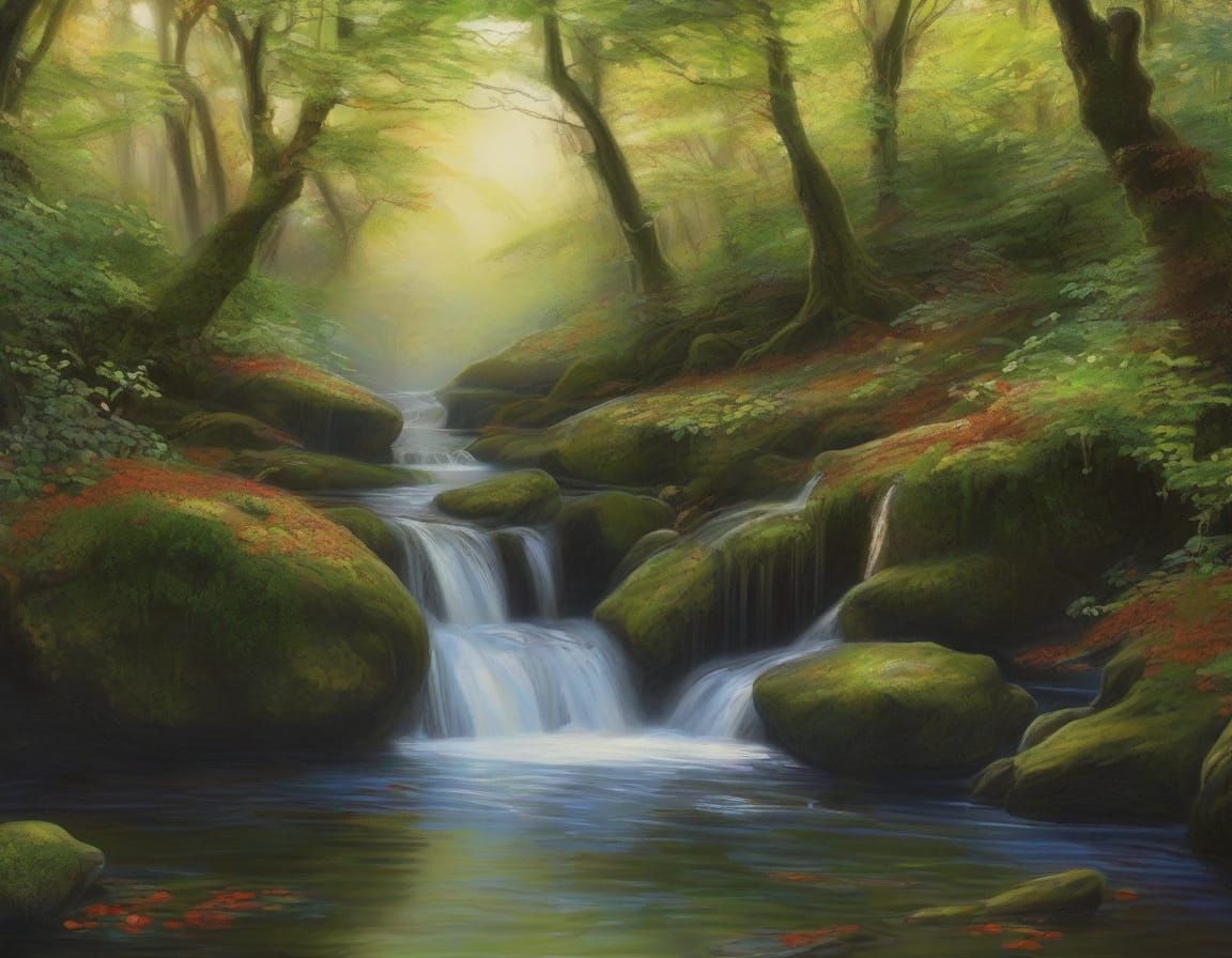 Leafy Island Refuge of Faeries and Herons