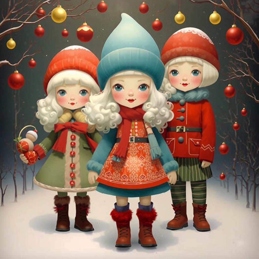 Enchanted Advent Calendar Character in Whimsical Christmas S...