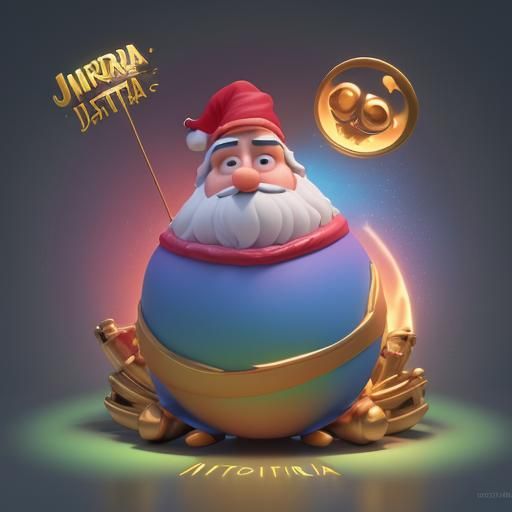 Merry Christmas Greetings in Pixar 3D Style