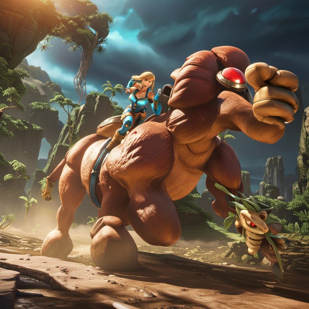 Samus Aran and Donkey Kong Epic Battle
