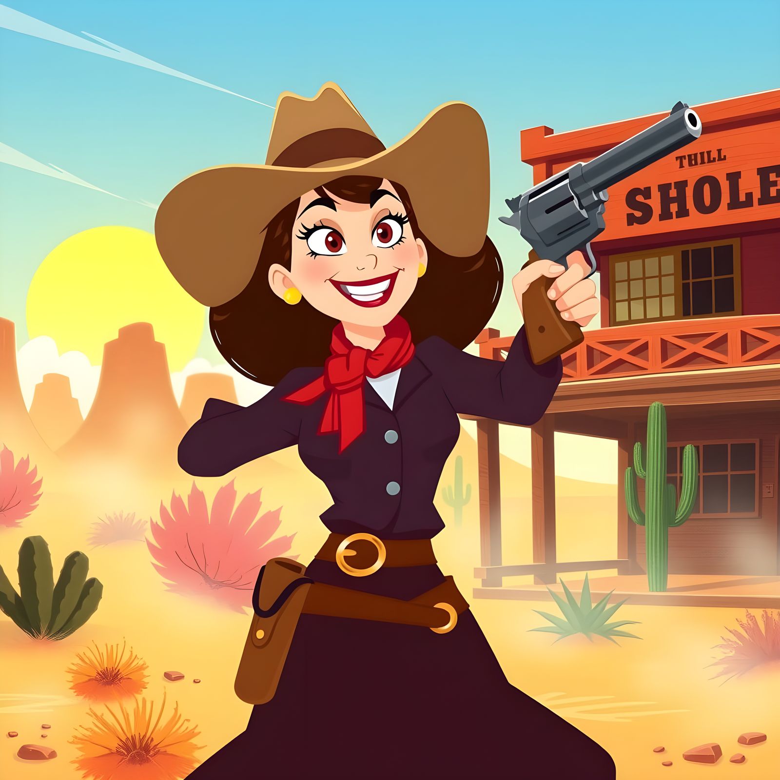 Whimsical Disney-Style Cat Ballou