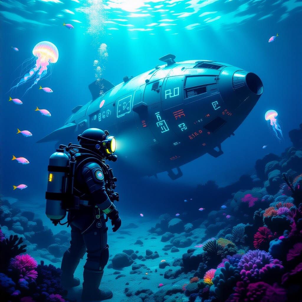 Diver Finds Crashed Alien Ship Underwater