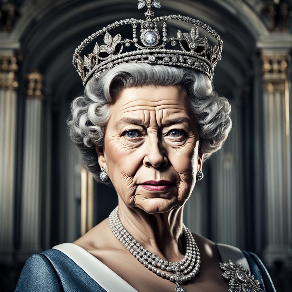Hyperrealistic Portrait of Queen Elizabeth II