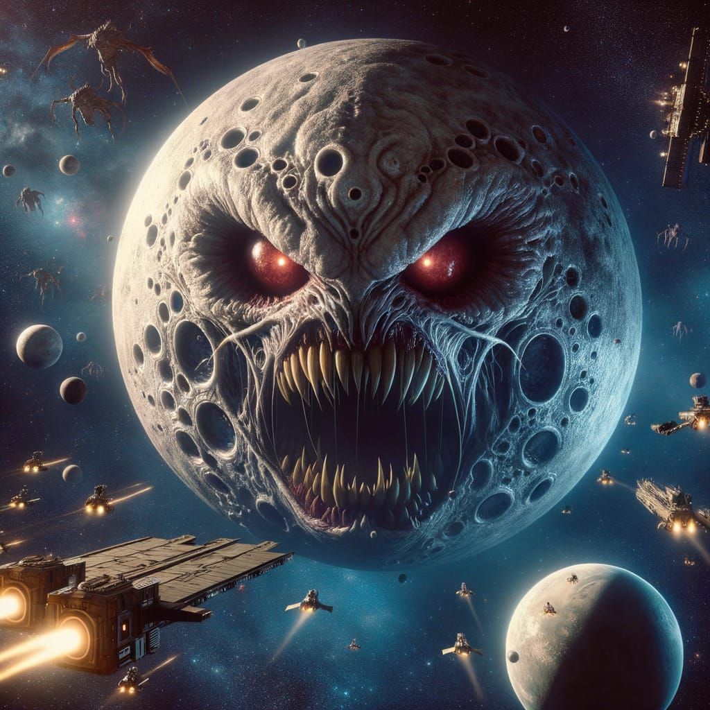 Cosmic Horror Planet Eater in Space