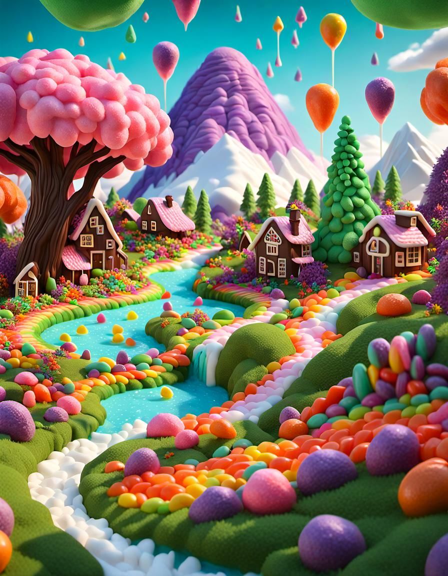 Edible Candy Garden of Eden in 4D