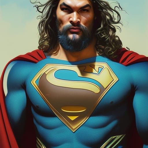 Superman Portrait in Hyperdetailed Digital Art Style
