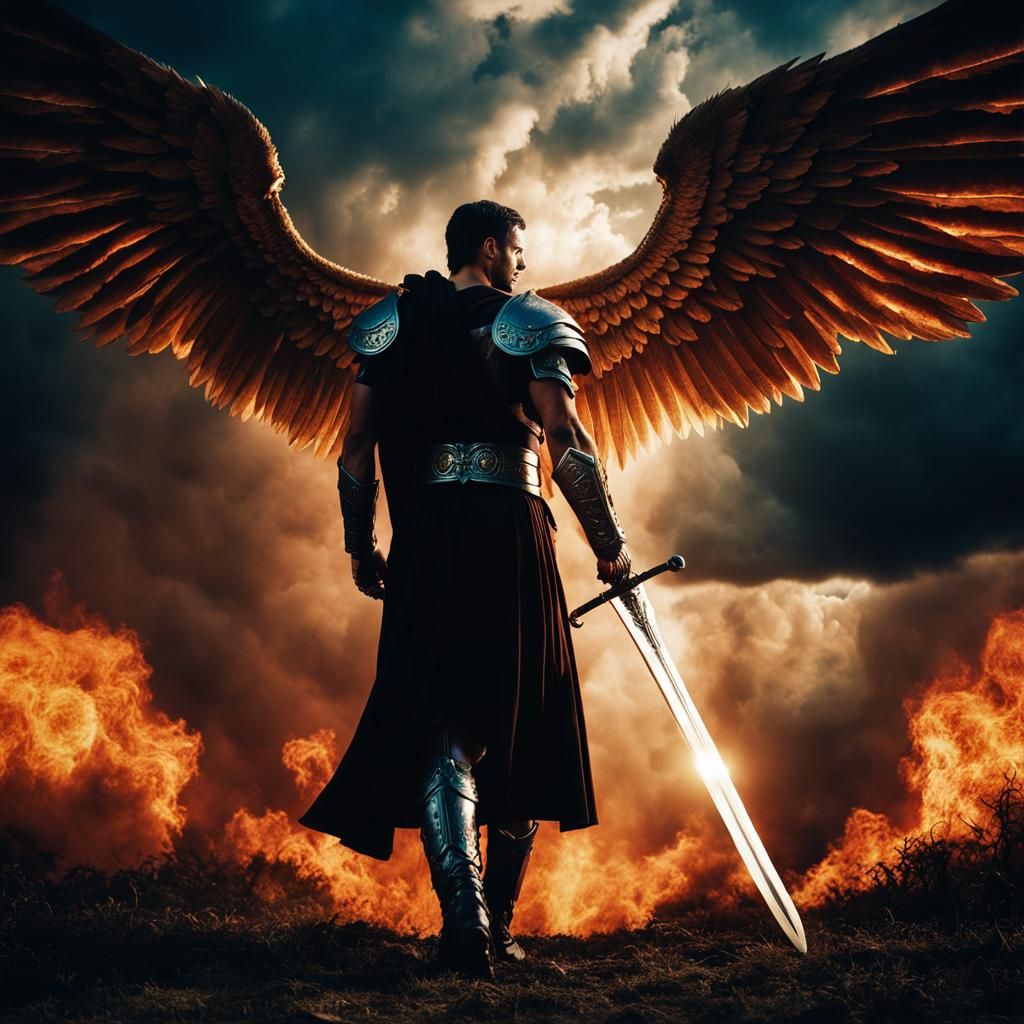 Epic Michael the Archangel Portrait in a Cinematic Style