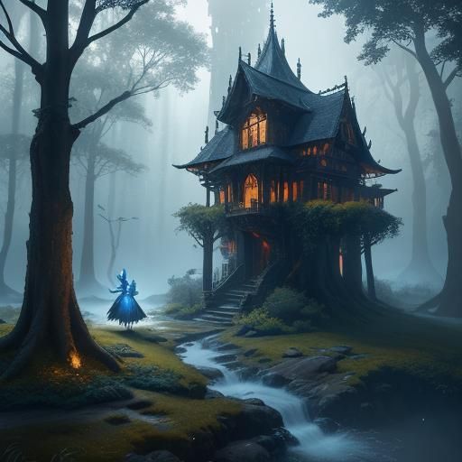 Enchanted Elven Village: A Fantasy Concept Art