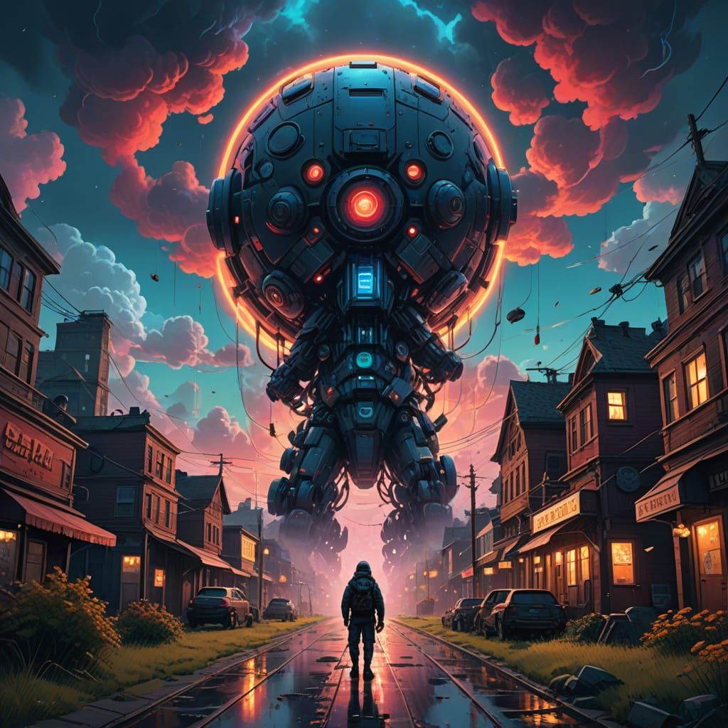 Ethereal Entity of Freedom Manifests in Swirling Clouds