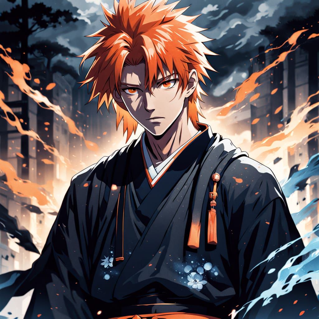 Confident Anime Portrait of a High School Student