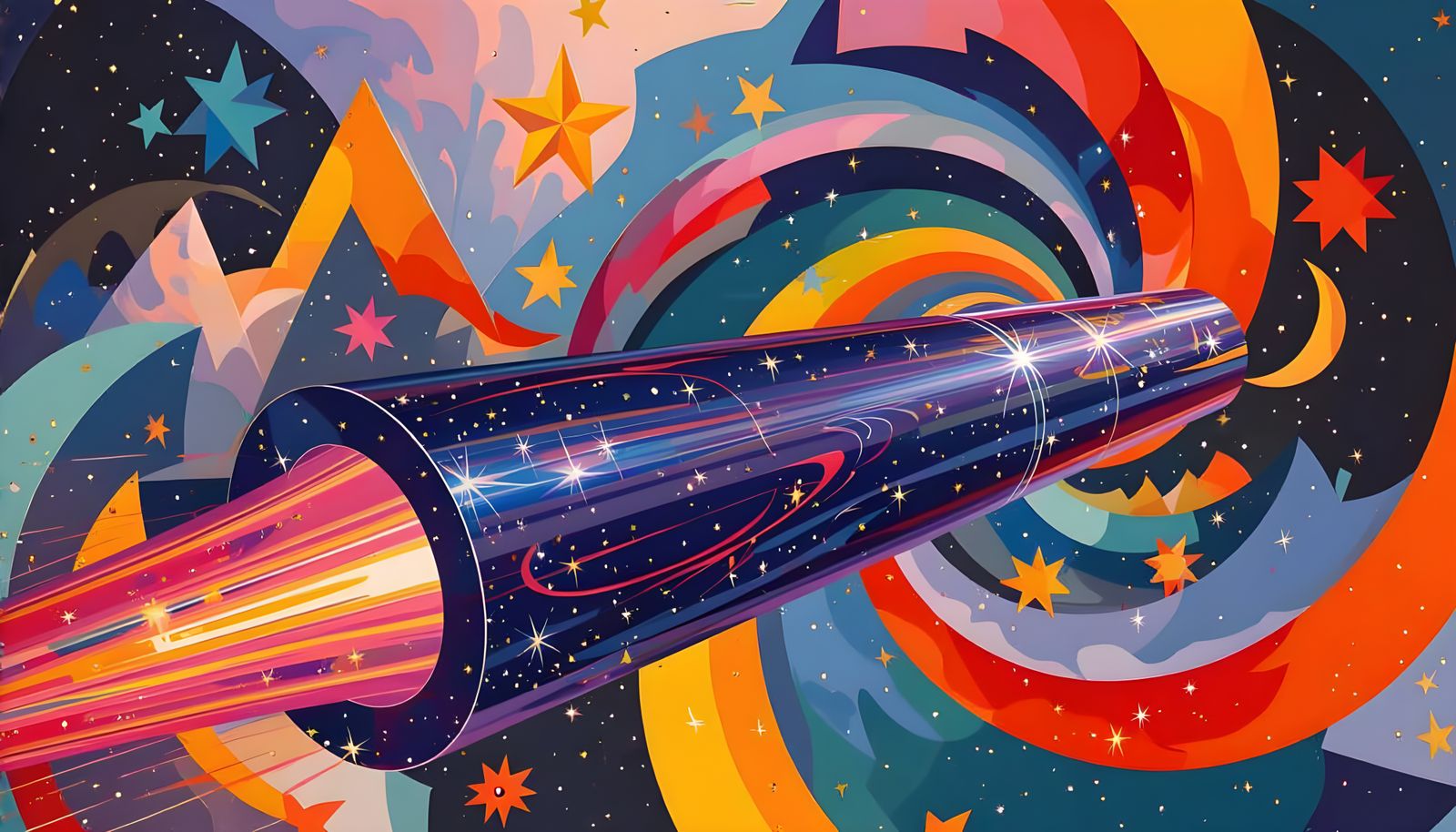 Metallic Cylinder with Iridescent Plasma in Kandinsky Style ...