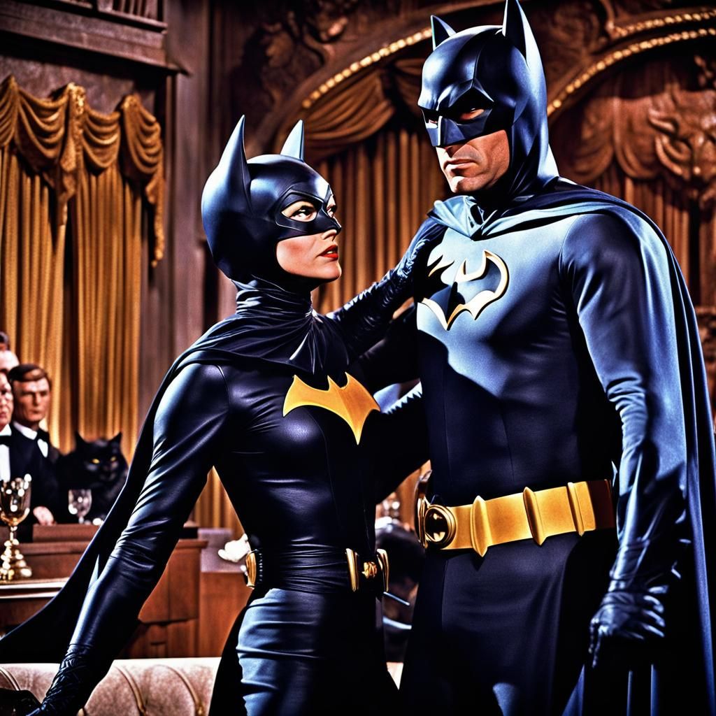 Batman and Catwoman Batusi Dance in 1966 TV Style