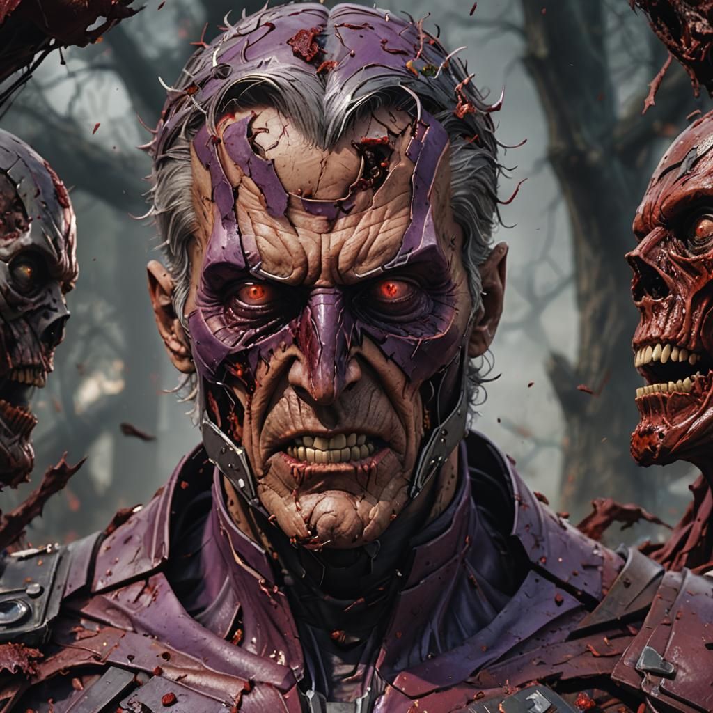 Zombie Magneto: Gory Undead Marvel Portrait