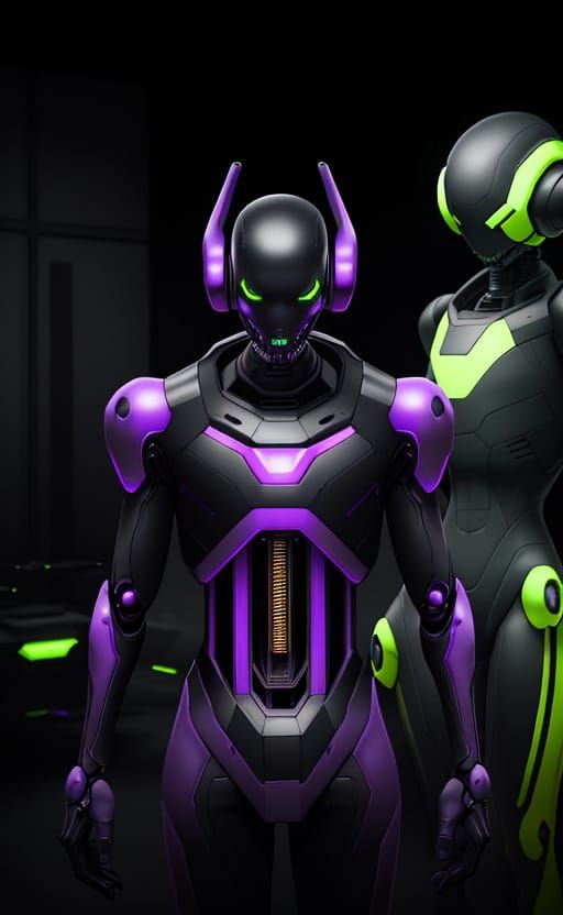 Cyberpunk Drones Unleash Chaos in High-Tech Laboratory