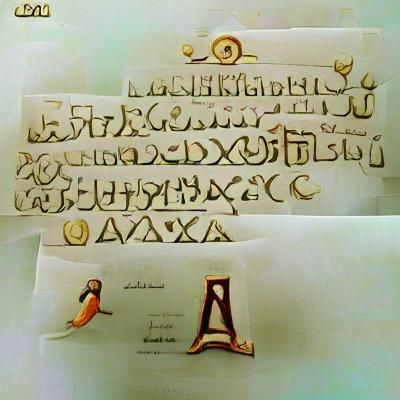 Elegant Ancient Letters with Intricate Details