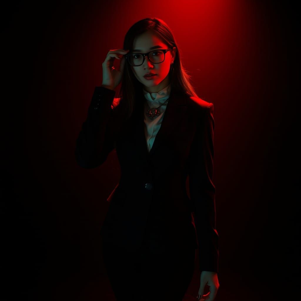 Siren Mermaid in Darkness as Cinematic Art