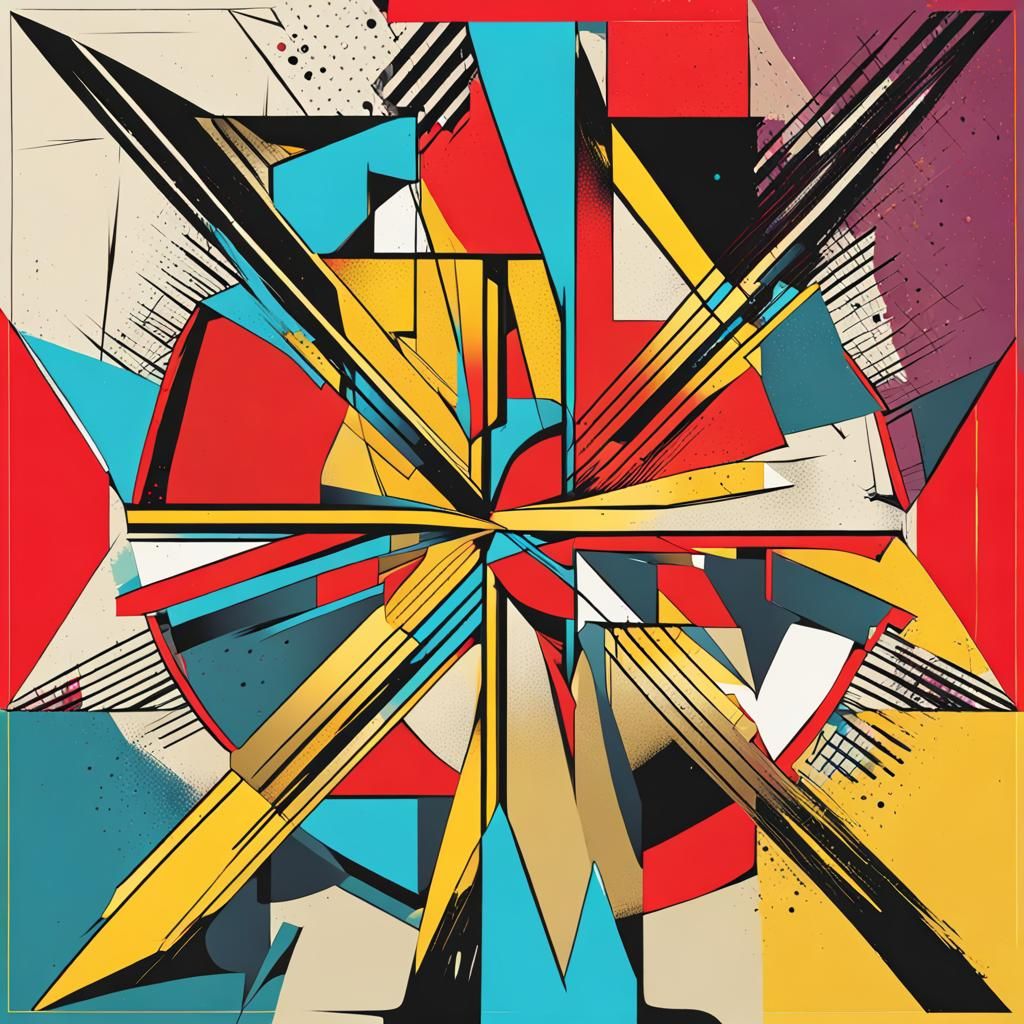 Pop Art Comic Screen Print in 8K