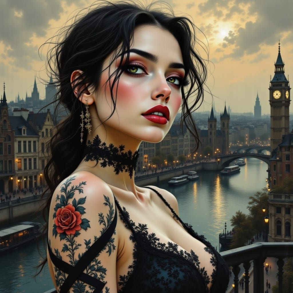 Golden Hour Surrealism in a London Streetscape