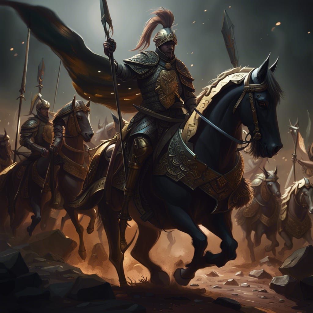 Cavalry Army in Dark Fantasy Style