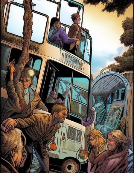 Bus Ride to a Dream: Comic Book Art
