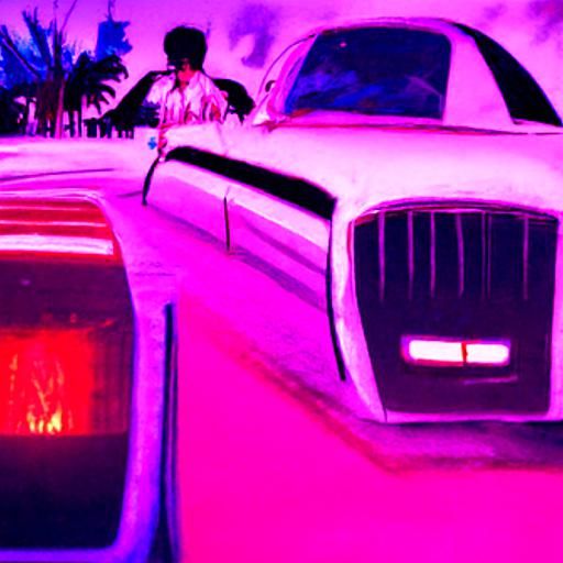 Miami Car Chase with Gunfire and Rolls Royce