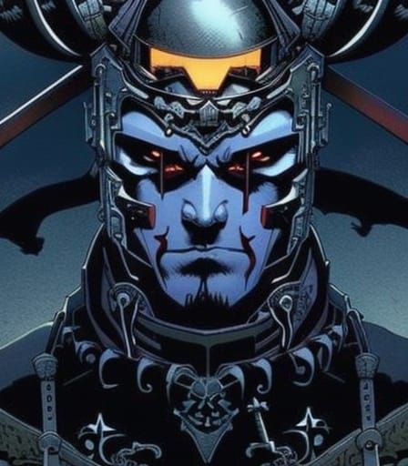 Skull-Face Assassin in Dystopian Feudal Japan