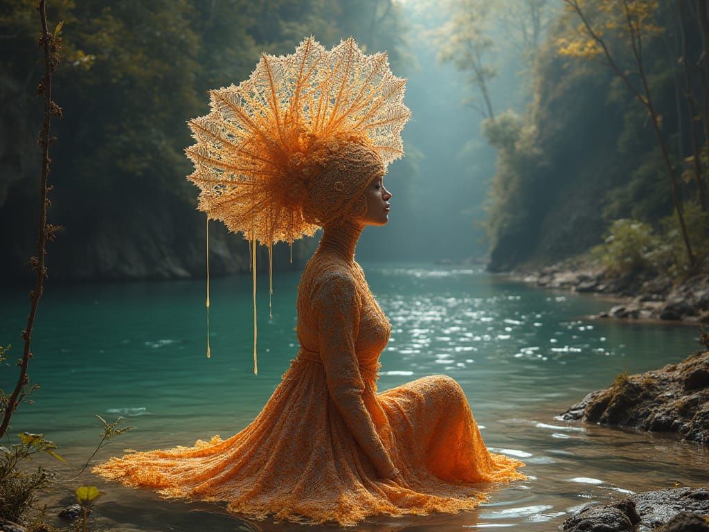 Fluid Millinery Lace Ahaggar Stretching From Here into Never...