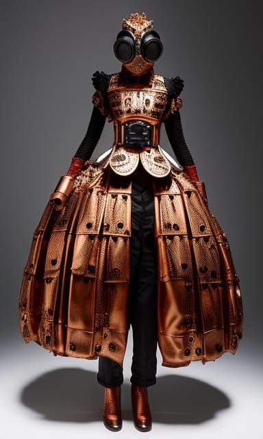 Steampunk Woman in Gas Mask, Photorealistic 8k