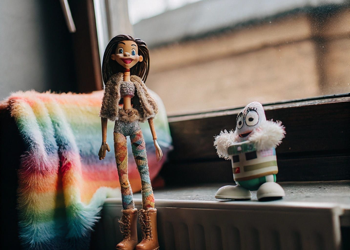 Ryot Grrrl and Livingfart in Vibrant Faux Fur