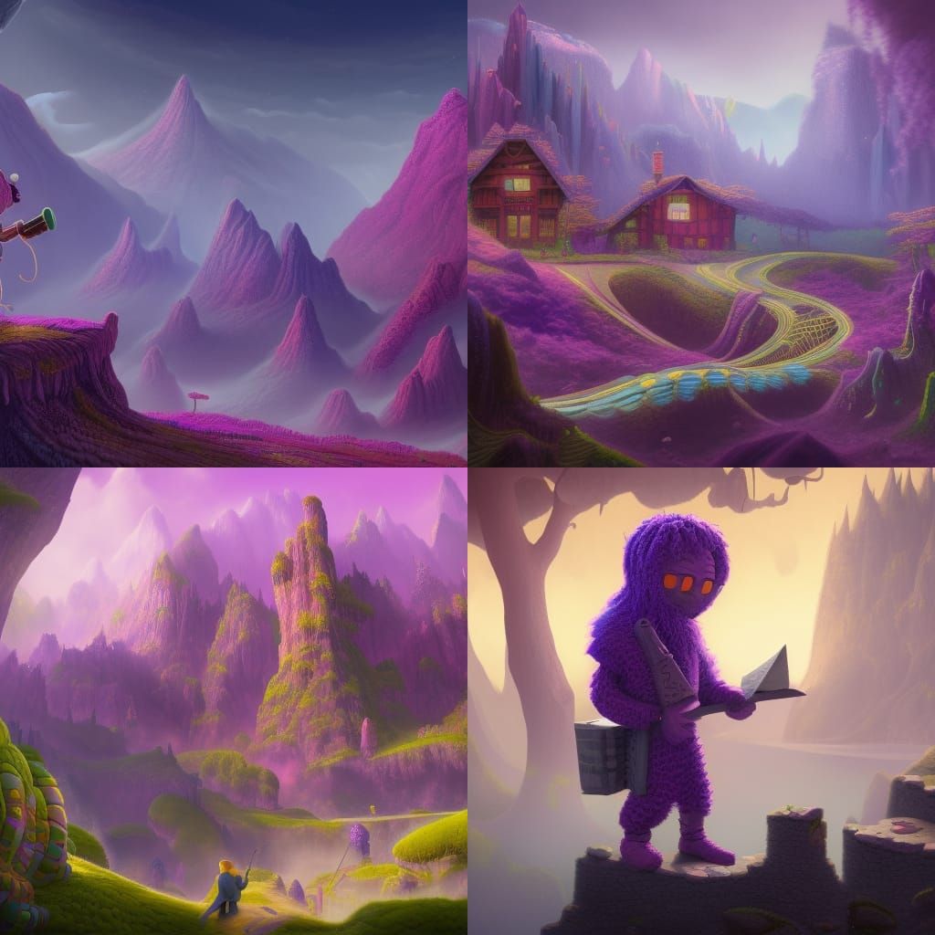 Harold and the Purple Crayon: Detailed Matte Painting