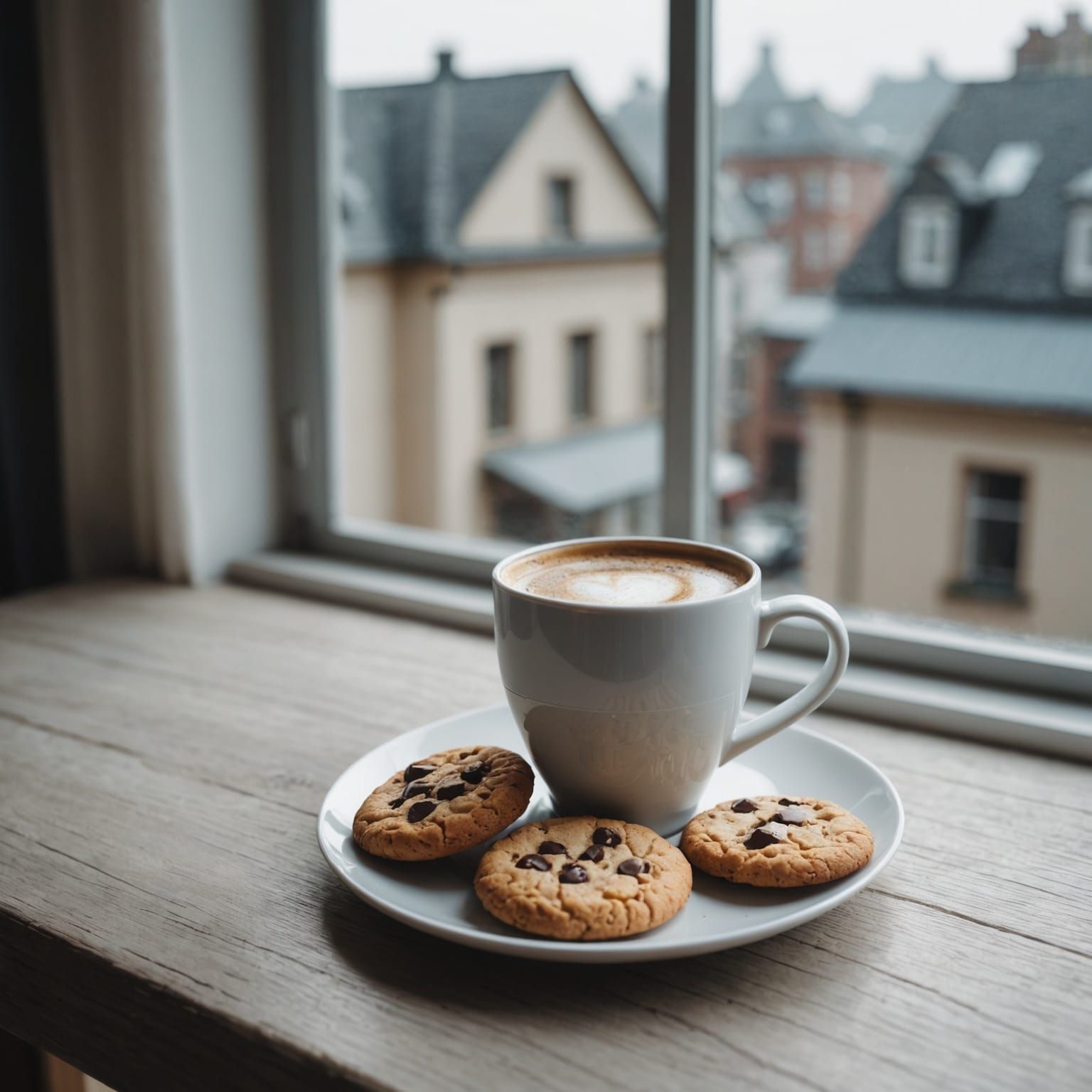Coffee and Cookie Still Life, Morning Light